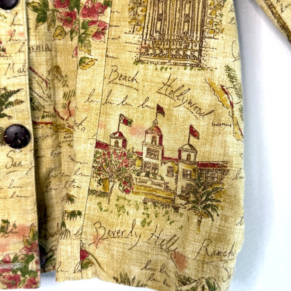 Draper's & Damon's Vintage Jacket PS California Scenic Print Cotton made in USA - Picture 3 of 15